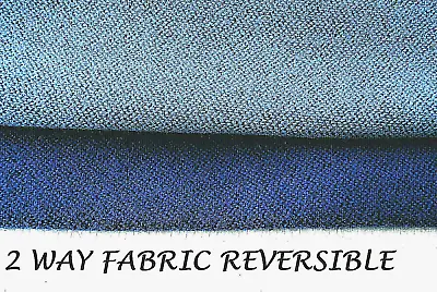 R0yal Blue- Light Blue Wool-cashmere Blend 2way Reversible Made In Italy D217  • £7.99