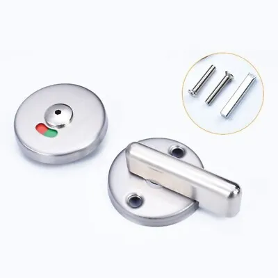 $13.72 • Buy Stainless-Steel Indicator Bolt Vacant Engaged Bathroom Privacy Toilet Door Lock