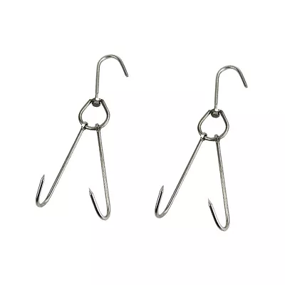 2pc Stainless Steel Hanging Meat Hook -Butcher Farmer Hook • $19.94