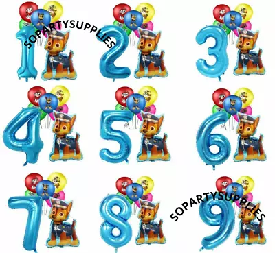 Paw Patrol Helium Foil / Latex Birthday Balloon Party Decorations. • £7.99