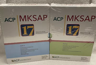 NEW ACP MKSAP 17 FULL SET - Part A & B Medical Knowledge Self Assessment Sealed! • $39.99