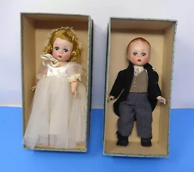 2 X VINTAGE (50's) MADAME ALEXANDER-KINS QUIZ- KIN (yes-no) DOLL Bride Boy Groom • $999