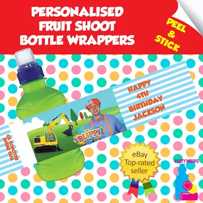 £2.25 • Buy PERSONALISED BLIPPI Birthday Party Stickers & Wrappers & More