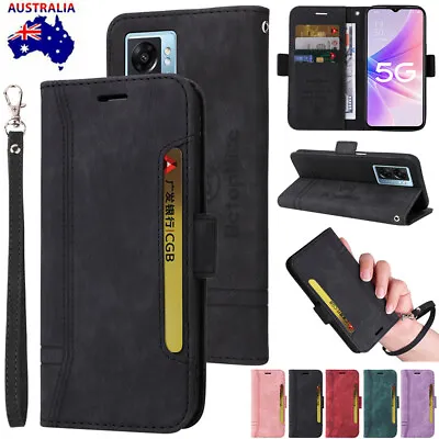 $12.79 • Buy For OPPO A16S A96 A74 A57 A77 Find X5 Lite Reno8 Wallet Case Leather Flip Cover
