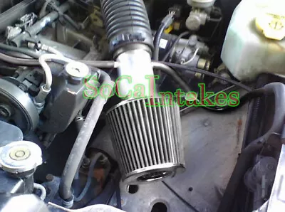 Black Air Intake System Kit&Filter For 88-96 Jeep Cherokee Laredo Country • $44