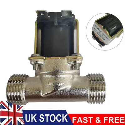 12V 1/2 Brass Electric Solenoid Valve Switch Water Gas Air DC Normally Closed UK • £7.25