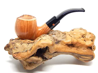 MORETTI UNSMOKED 2024 Ddd STRAIGHT GRAIN PLATEAU BENT SADDLE APPLE ESTATE PIPE • $91