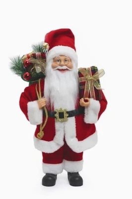 40cm Santa Claus Standing Father Christmas Figure Xmas Decoration Ornament Gift • £12.99