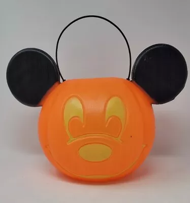 Mickey Mouse Halloween Trick Or Treat Pail General Foam Candy Bucket Blow Mold  • $22