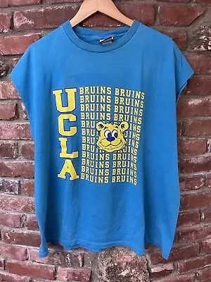 Vintage 80s 90s UCLA Bruins Cutoff Shirt Size XL Distressed • $15