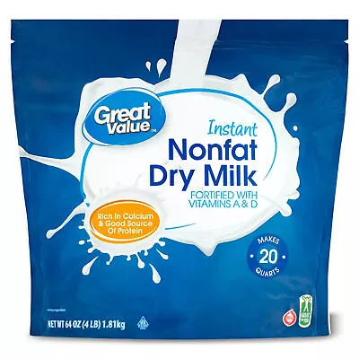 Great Value Instant Nonfat Dry Milk 64 Oz • $19.67