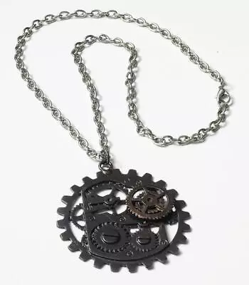 Gear Necklace Steampunk Victorian Fancy Dress Halloween Adult Costume Accessory • $14.47