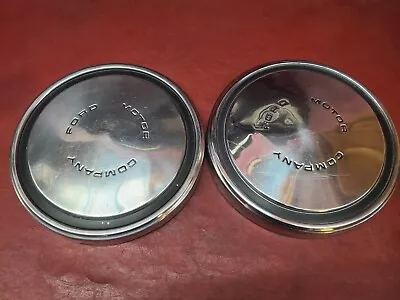 1968-1985 Ford Galaxie LTD Mustang Torino Dog Dish Hubcap Stainless 10 1/2  Pair • $39.99