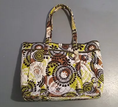 Vera Bradley Quilted Tote Laptop Bag Cocoa Moss Retired READ • $34.99
