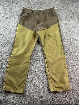 Wrangler Pro Gear Brush Pants Mens 38 Canvas Upland Briar Guard Double Knee FLAW • $26.99