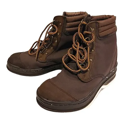 $29.97 • Buy Hodgman Wading Boots Lakestream Felt Sole Shoes 19210 Canvas Fishing Size 8