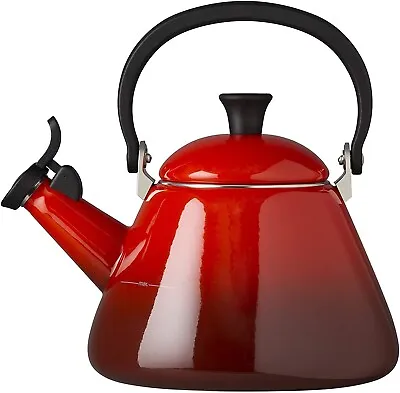 LE CREUSET Kone Stove-Top KETTLE With Whistle 1.6 L RED *New Boxed* • £40