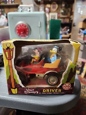 Marx 1960's Walt Disney Old Fashion Car Nib Rare Old Stlye Mickey And Donald-pin • $225