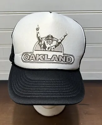Vintage Oakland Football Mesh Trucker Snapback Hat By Cobra • $25