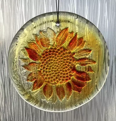 Blenko Glass Suncatcher - Sunflower - Tangerine • $23.95