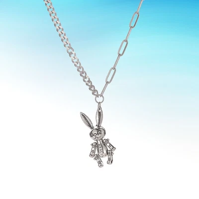 £5.49 • Buy Rabbit Pendant Necklace Easter Keychain Ornament Silver Lovers
