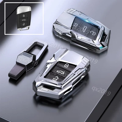 $37.89 • Buy Zinc Alloy Car Key Case Cover FOB Shell Holder For VW Volkswagen Magotan Skoda