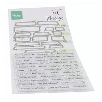 Marianne Design Clear Stamps & Cutting Dies - Text Messages CS1060 • £12.99