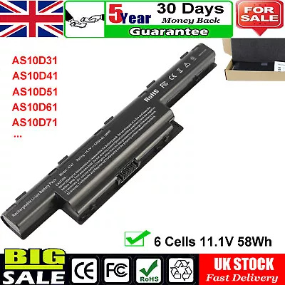 Battery For Acer Aspire 5733 5741 7741 AS10D31 AS10D41 AS10D71 AS10D73 AS10D81 • £13.89