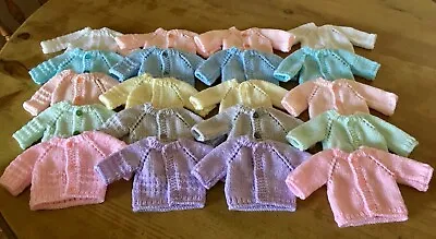 Hand Knitted Prem Baby/dolls Cardigans Approx 2 - 4 Lb *DISCOUNTS!!* • £5.50