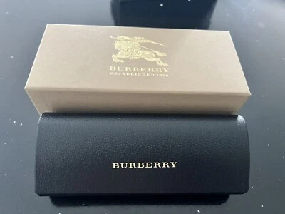 $20 • Buy Burberry  Black Leather Eyeglasses/sunglasses Hard Case