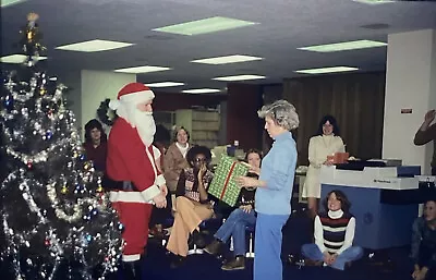 Vintage Photo Slide 1978 Christmas Santa Claus Office Party Holiday • $9.99