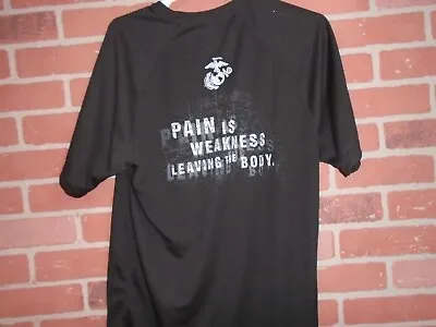 Usmc Mens  Pain Is Weakness Leaving The Body  Promo Tshirt Adult Large • $9.99