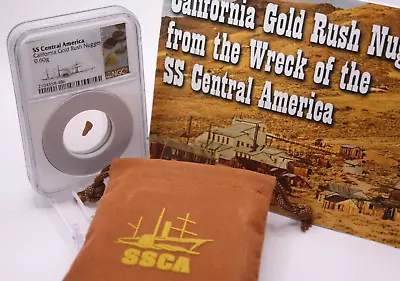 NGC SS Central America .60 Gram California Gold Rush Nugget Shipwreck Lbl[013GRA • $279.99