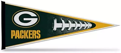 Green Bay Packers Soft Felt Pennant Football Design 12x30 Inch Easy To Hang • $17.79