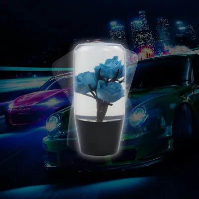 VIP 10CM JDM Clear Blue Real Flowers Manual Gear Stick Shift Knob Lever Shifter • $21.80