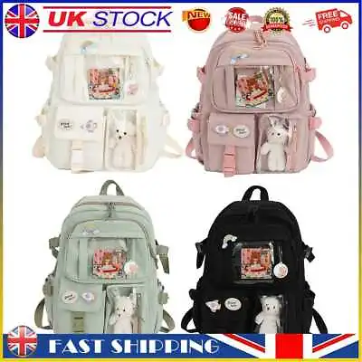 £12.35 • Buy Women Backpack Multi-Pocket Nylon Girls Schoolbag Kawaii Girl Travel Student Bag