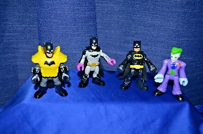 Fisher Price Imaginext DC Comic Batman & The Joker Lot Of 4 Mini Action Figures • $20