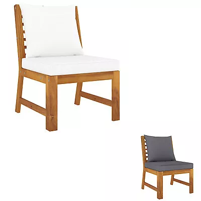 Acacia Wood Sectional Sofa Unit Couch Cream/Dark Grey Multi Models VidaXL • $173.99