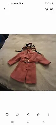 £5.50 • Buy Girls Lined Pink Belted Vintage Dress Coat By Couche And Hat. Age 18-23Months.
