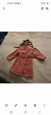 Girls Lined Pink Belted Vintage Dress Coat By Couche And Hat. Age 18-23Months. • £4.99