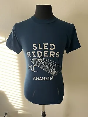 NOS Vintage Motorcycle Club T Shirt Anaheim Sled Riders MC Size Small • $49.99