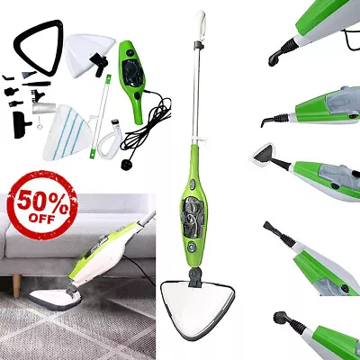  10 In 1 Steam Cleaner Mop Detergent Floor Cleaner Upright Sanitise Floors 1300W • £52.49