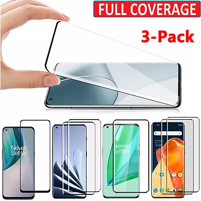 3-Pack Full Coverage Tempered Glass Screen Protector For OnePlus All Phone Model • $14.99