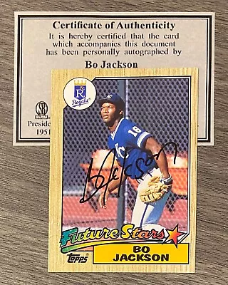 BO JACKSON RC 1987 Topps Auto Autograph Card W/ COA • $16.50