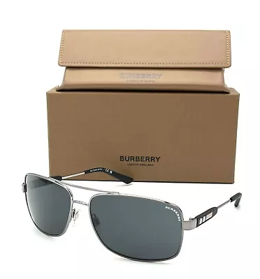 Burberry BE3074 Gunmetal / Gray  63mm Sunglasses • $109.95