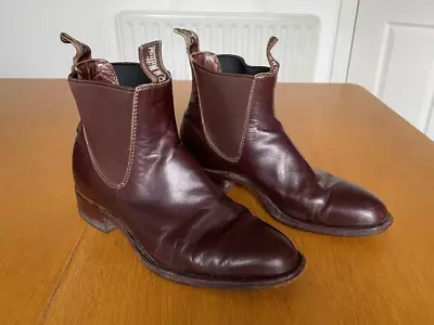 Ladies R.M Williams Adelaide Boots Burgundy Brown  6.5/40 Or 7/41 • £50