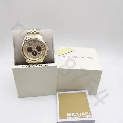 Michael Kors MK8494 Lexington Gold Tone Chronograph Stainless Steel Men's Watch • $102