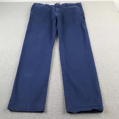 Gant Chino Trousers Mens W40 L32 Blue Regular Casual Zip Fly Cotton Adult Chinos • £19.95