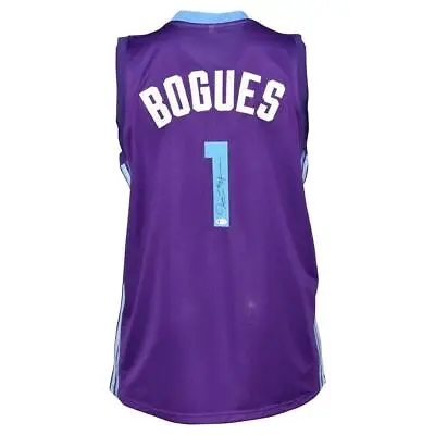 Muggsy Bogues Signed Charlotte Pro Purple Basketball Jersey (Beckett) • $63.95