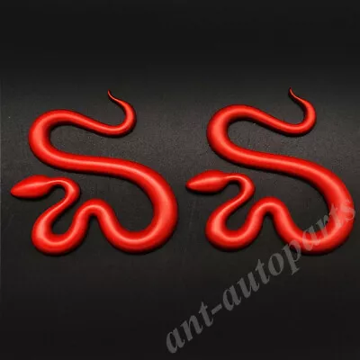 2pcs 3D Red Metal Snake Car Auto Trunk Rear Side Emblem Badge Decal Stickers • $12.90